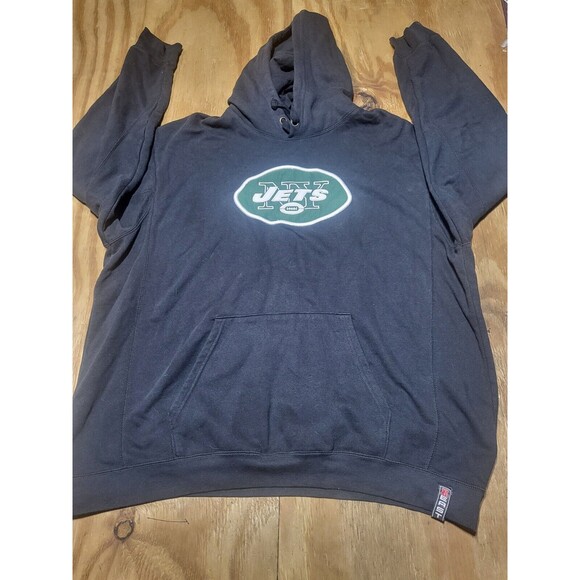NFL Football Team Apparel Green New York Jets Logo Hoodie  L Cotton Pullover @i2 - Picture 6 of 9